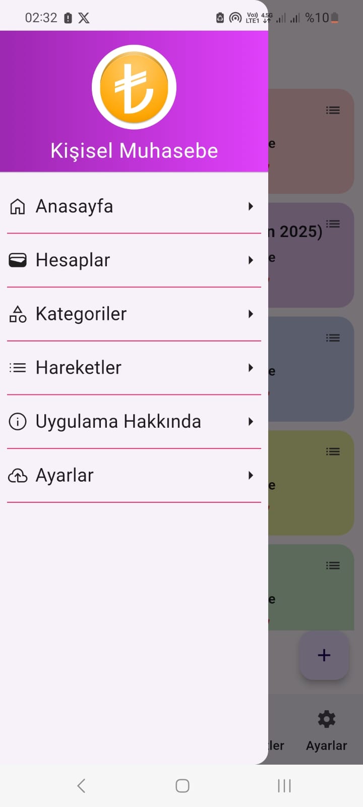 Yan Menü Görünümü